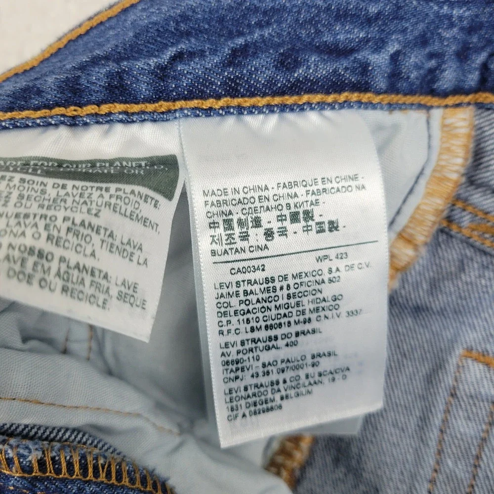 Levis BIG E 501XX S Jeans Mens 24 x 30 Skinny Leg Blue‎ Cotton Denim Pants